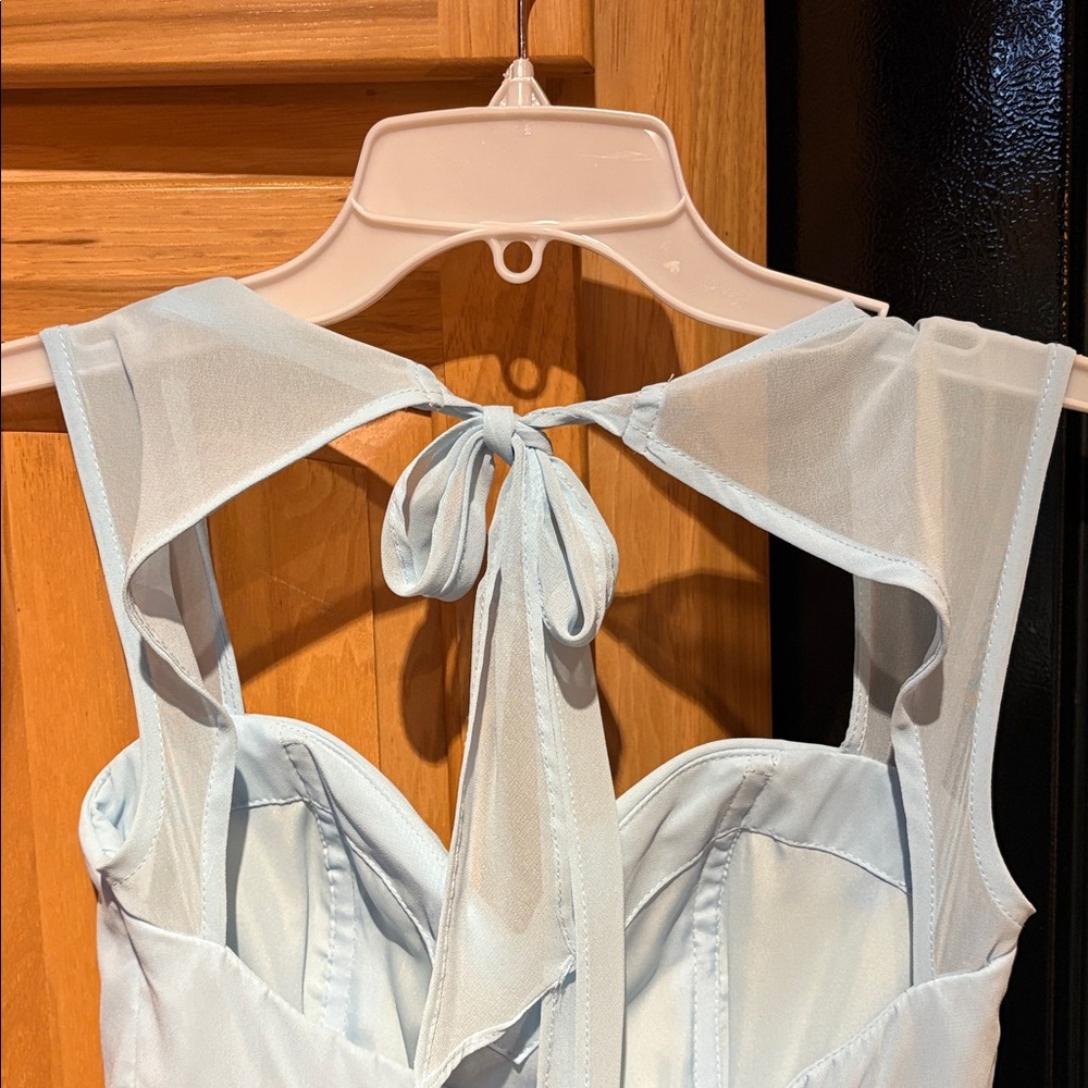 Bill Levkoff Light Blue Maxi Dress - Picture 4 of 8